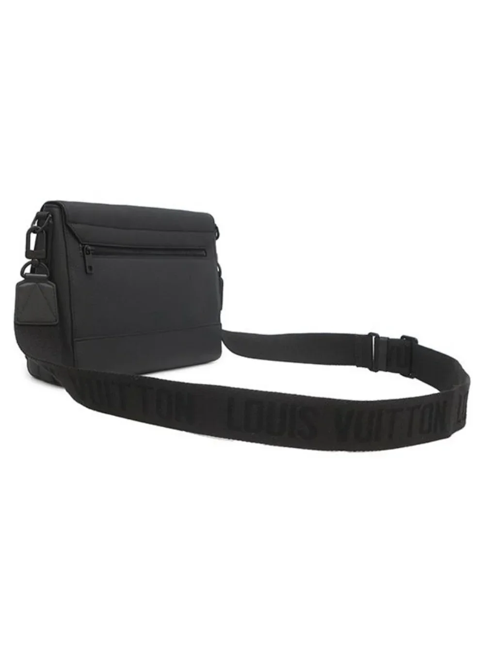 Louis Vuitton Shoulder Bag Takeoff Messenger Gray Leather Black Matte